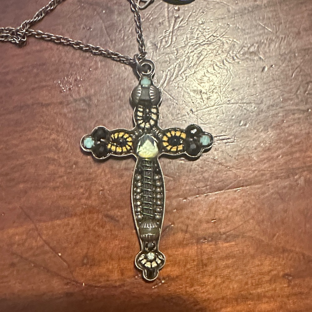 Ayala Bar Black Cross Necklace